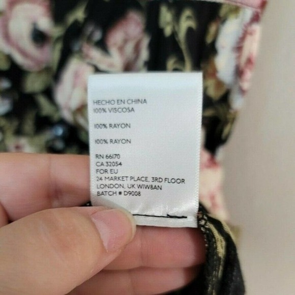 Urban Outfitters Staring At Stars Floral Gauze Cold Shoulder A-Line Dress XS - Picture 9 of 10